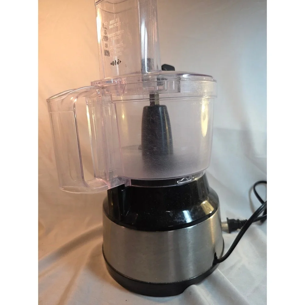Hamilton Beach Food Processor Stainless Steel Black 2-Speed Pulse S-Blade